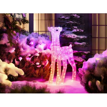 Twinkly - Renne de Noël d'extérieur LED RGBW dimmable REINGEERS 200 LED IP44 Wi-Fi