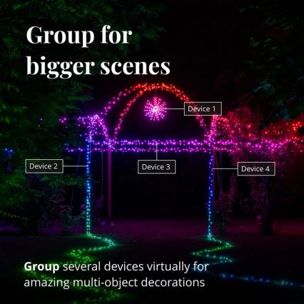 Twinkly - LED RGB À intensité variable extérieur poinsettia SPRITZER 200xLED IP44 Wi-Fi