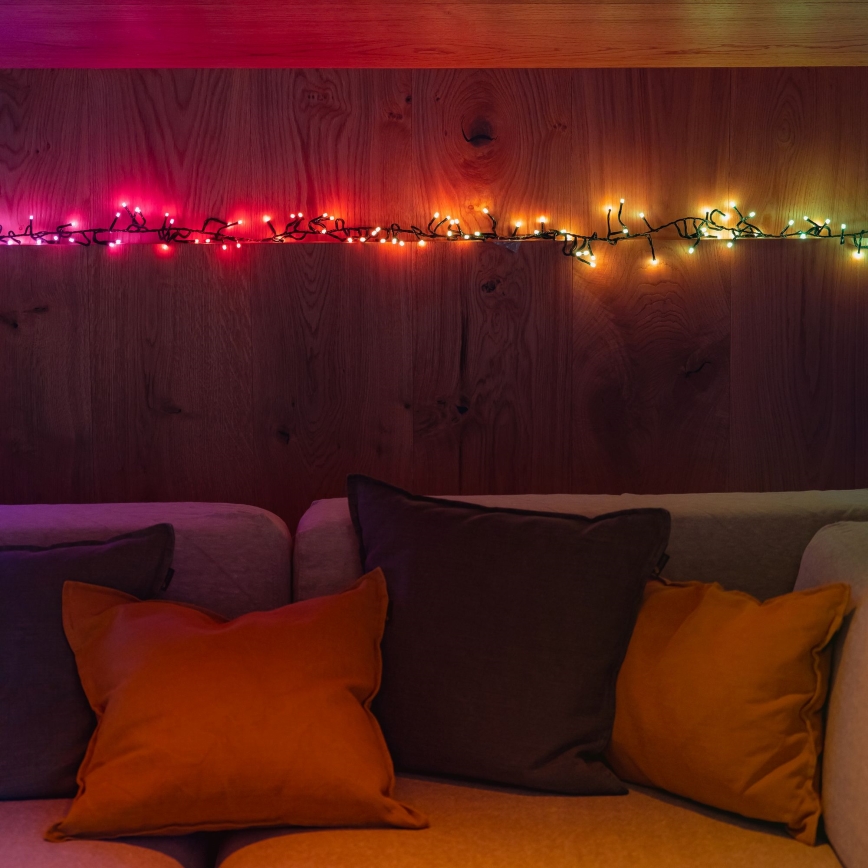 Twinkly - Guirlande de noël extérieure RGBW à intensité variable CLUSTER 400xLED 9,5m IP44 Wi-Fi