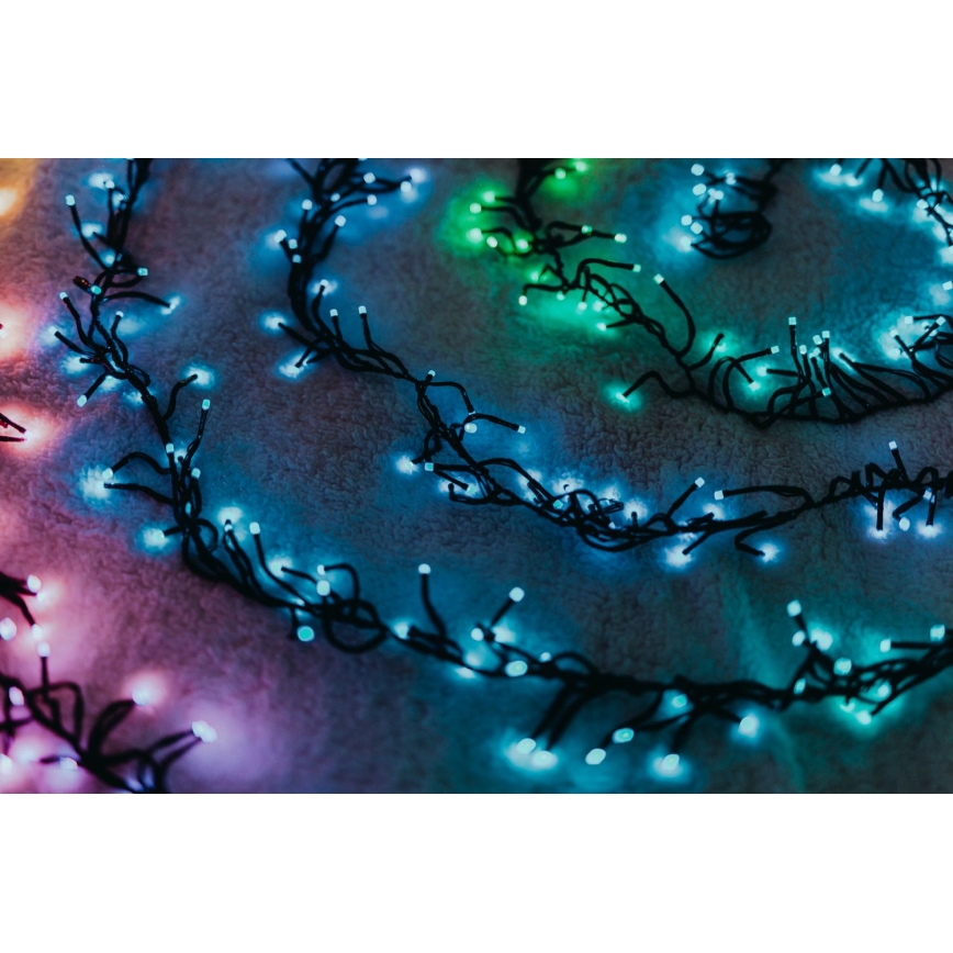 Twinkly - Guirlande de noël extérieure RGBW à intensité variable CLUSTER 400xLED 9,5m IP44 Wi-Fi