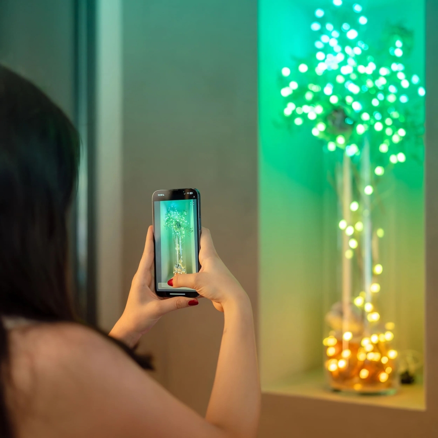 Twinkly - LED RGB Guirlande de Noël dimmable CANDIES 200xLED 14 m USB Wi-Fi