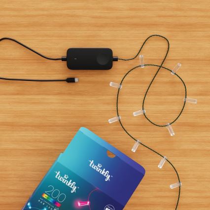 Twinkly - guirlande LED RVB dimmable CANDIES 200 LED 14 m USB Wi‑Fi