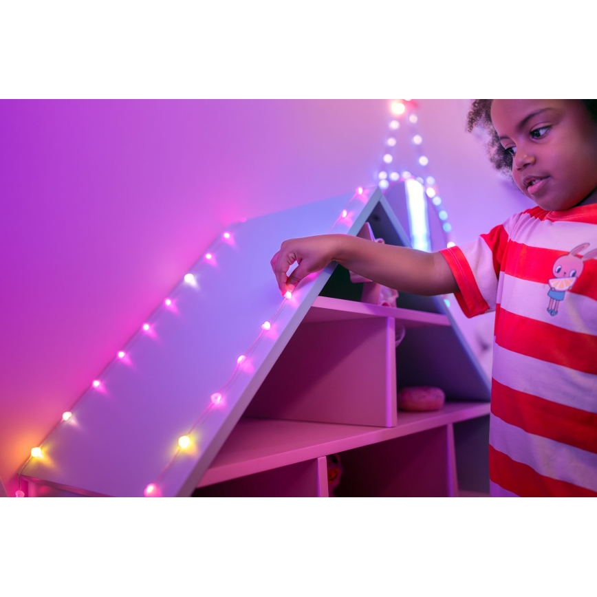Twinkly - guirlande de Noël LED RGB dimmable CANDIES 200xLED 14 m USB Wi-Fi
