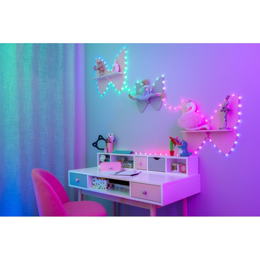 Twinkly - Guirlande LED RGB dimmable CANDIES 200 LED 14 m USB Wi-Fi