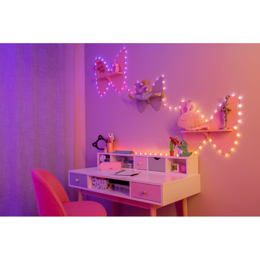 Twinkly - Guirlande LED RGB dimmable CANDIES 200 LED 14 m USB Wi-Fi