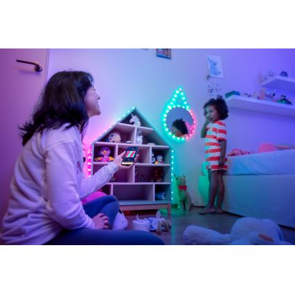 Twinkly - Guirlande LED RGB dimmable CANDIES 200 LED 14 m USB Wi-Fi