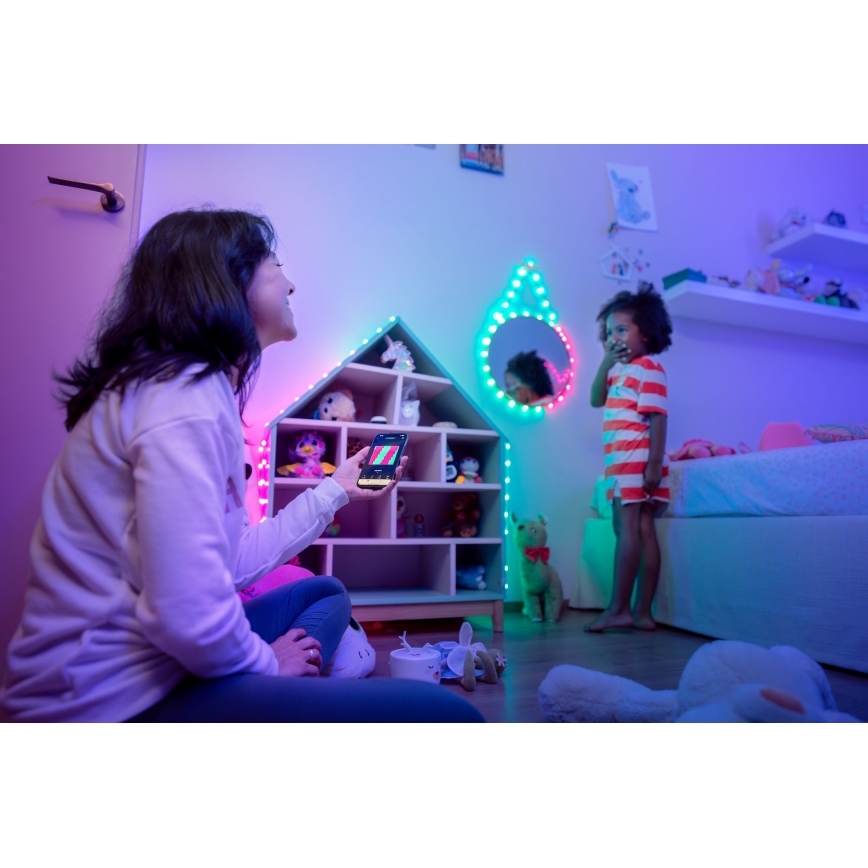 Twinkly - Guirlande LED RGB dimmable CANDIES 200 LED 14 m USB Wi-Fi