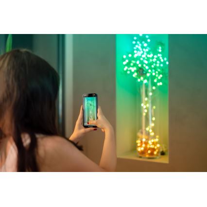 Twinkly - Guirlande LED RGB à intensité réglable CANDIES 100 LED 8 m USB Wi-Fi