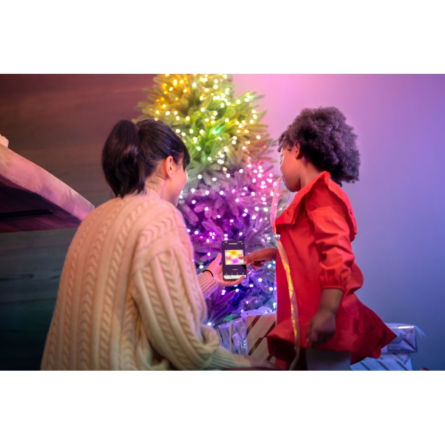 Twinkly - Guirlande CANDIES 200 LED RGB dimmable 14 m USB Wi‑Fi