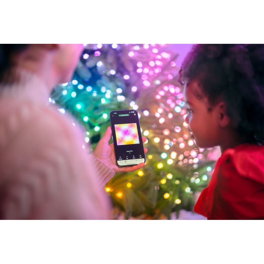 Twinkly - Guirlande CANDIES 200 LED RGB dimmable 14 m USB Wi‑Fi