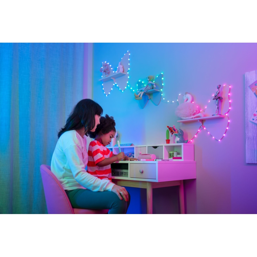 Twinkly - Guirlande CANDIES 200 LED RGB dimmable 14 m USB Wi‑Fi
