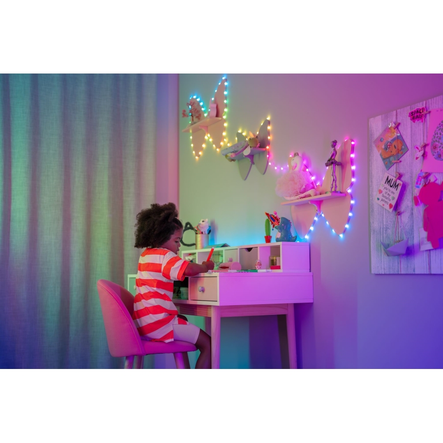 Twinkly - Guirlande CANDIES 200 LED RGB dimmable 14 m USB Wi‑Fi