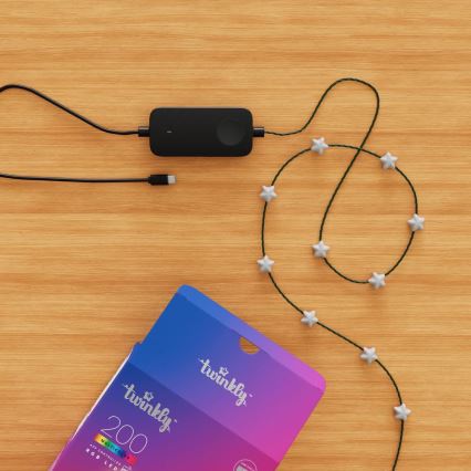 Twinkly - Guirlande CANDIES 200 LED RGB dimmable 14 m USB Wi‑Fi