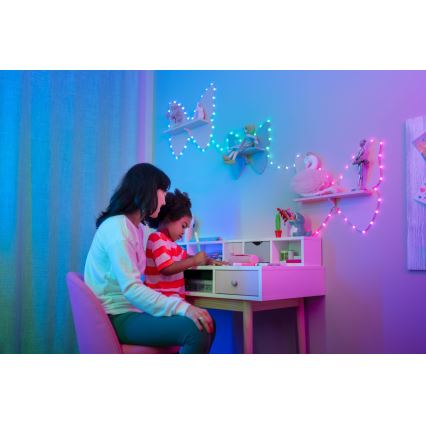 Twinkly - LED RGB à intensité variable guirlande de Noël CANDIES 200xLED 14 m USB Wi-Fi