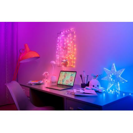 Twinkly - LED RGB à intensité variable guirlande de Noël CANDIES 200xLED 14 m USB Wi-Fi