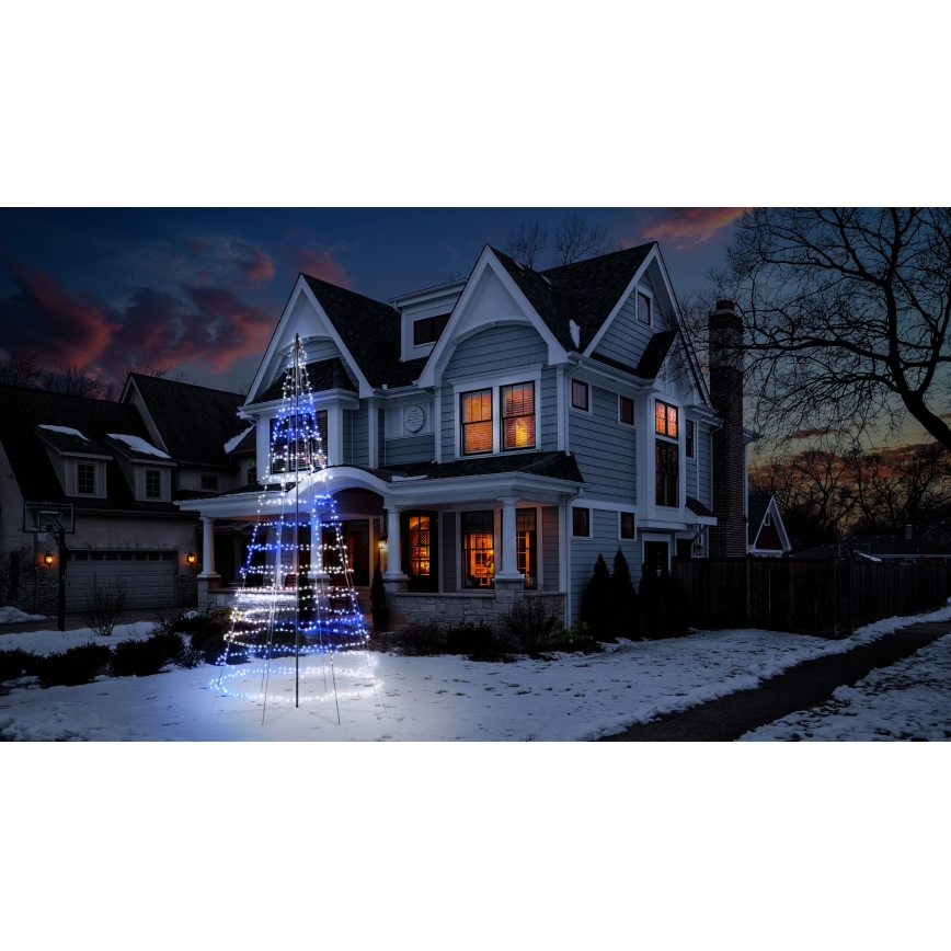 Twinkly - LED RGBW Arbre de Noël extérieur dimmable LIGHT TREE 1000xLED 6 m IP44 Wi-Fi