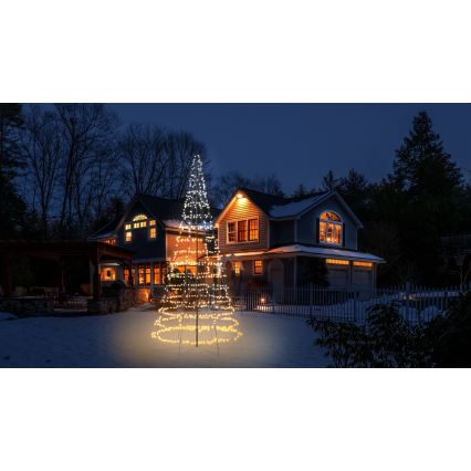 Twinkly - LED RGBW Arbre de Noël extérieur dimmable LIGHT TREE 1000xLED 6 m IP44 Wi-Fi