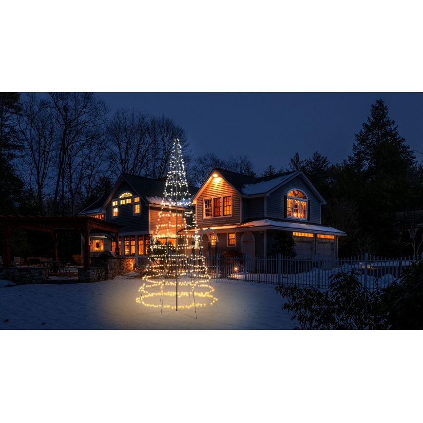 Twinkly - LED RGBW Arbre de Noël extérieur dimmable LIGHT TREE 1000xLED 6 m IP44 Wi-Fi