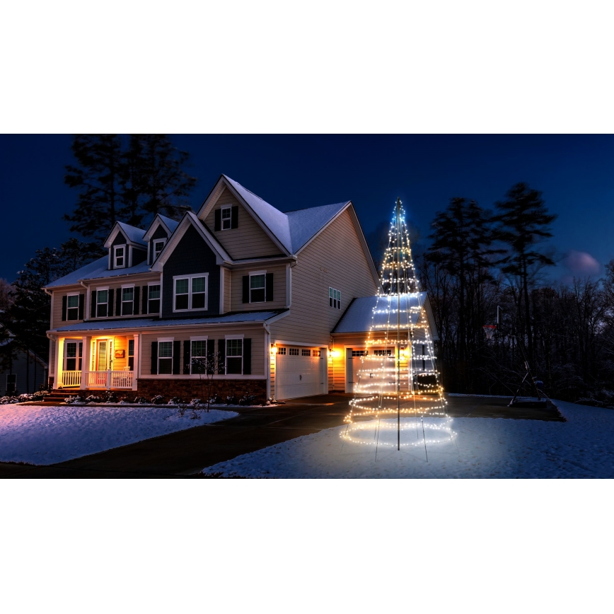 Twinkly - LED RGBW Arbre de Noël extérieur dimmable LIGHT TREE 1000xLED 6 m IP44 Wi-Fi