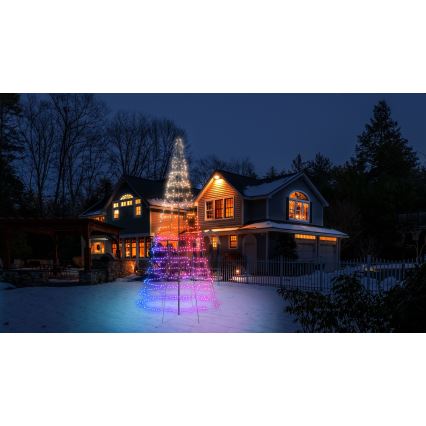 Twinkly - Sapin de Noël d'extérieur LIGHT TREE LED RGBW dimmable, 1000 LED, 6 m, IP44, Wi-Fi