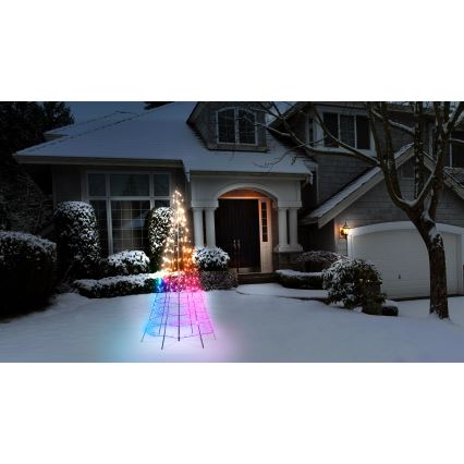 Twinkly - Sapin de Noël LED RGBW à intensité variable extérieur 300xLED 2m IP44 Wi-Fi