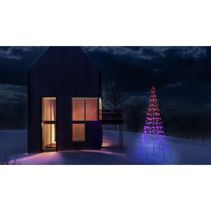 Twinkly - Sapin de Noël LED RGBW à intensité variable extérieur 300xLED 2m IP44 Wi-Fi