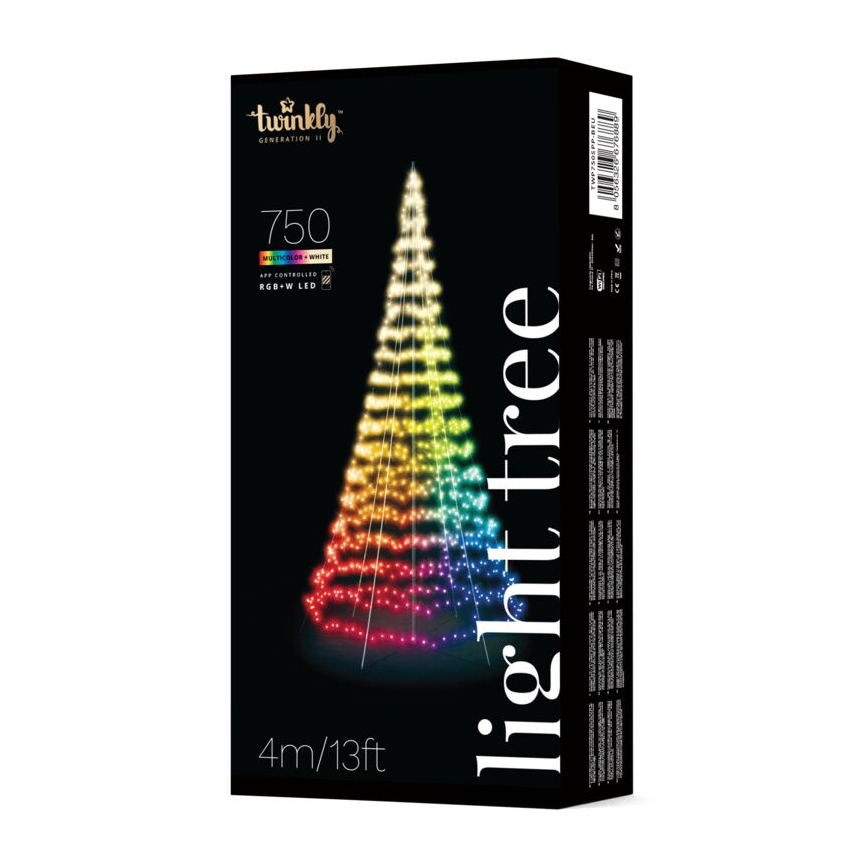 Twinkly - Sapin de Noël LED RGBW à intensité variable extérieur LIGHT TREE 750xLED 4m IP44 Wi-Fi