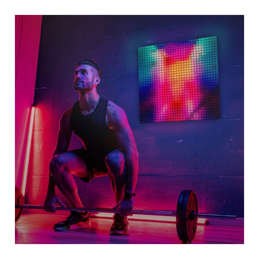 Twinkly - LED RGB Panneau à intensité variable SQUARES 64xLED 16x16 cm Wi-Fi