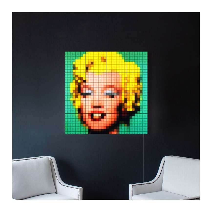 Twinkly - LED RGB Panneau à intensité variable SQUARES 64xLED 16x16 cm Wi-Fi