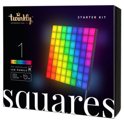 Twinkly - LED RGB Panneau à intensité variable SQUARES 64xLED 16x16 cm Wi-Fi