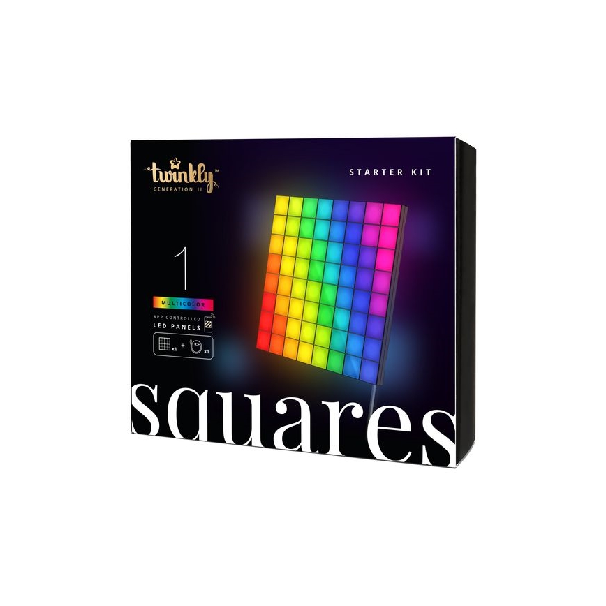 Twinkly - LED RGB Panneau à intensité variable SQUARES 64xLED 16x16 cm Wi-Fi