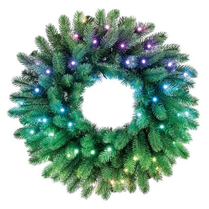 Twinkly - LED RGB À intensité variable Couronne de Noël PRE-LIT WREATH 50xLED d. 61cm Wi-Fi