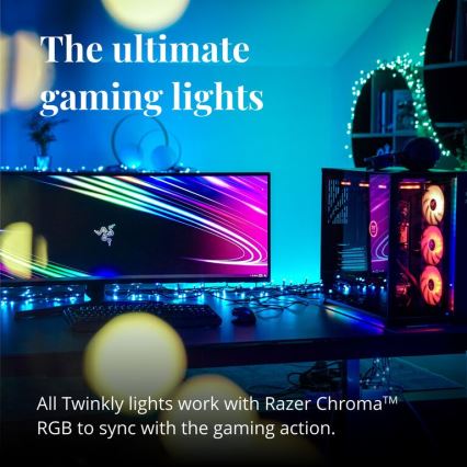 Twinkly - Guirlande lumineuse de Noël d'extérieur LED RGBW dimmable STRINGS 250xLED 23,5m IP44 Wi-Fi
