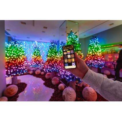 Twinkly - Guirlande lumineuse LED RGBW dimmable d'extérieur STRINGS 250 LED 23,5 m IP44 Wi-Fi