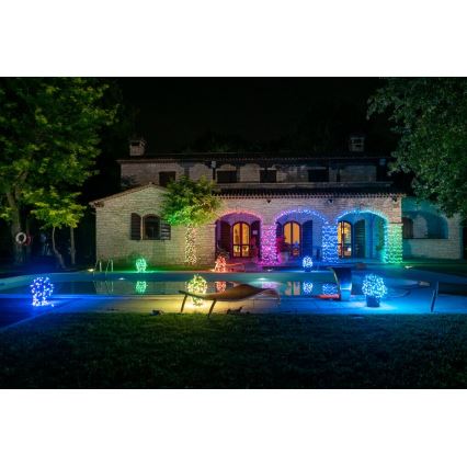 Twinkly - Guirlande lumineuse LED RGBW dimmable d'extérieur STRINGS 250 LED 23,5 m IP44 Wi-Fi