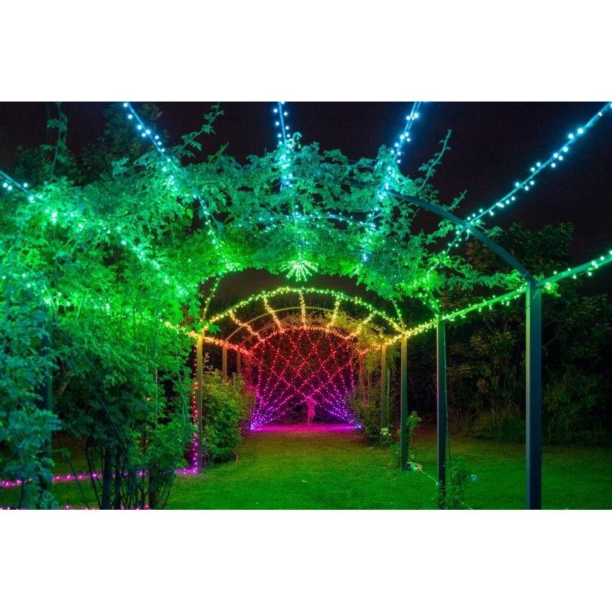 Twinkly - Guirlande lumineuse LED RGBW dimmable d'extérieur STRINGS 250 LED 23,5 m IP44 Wi-Fi
