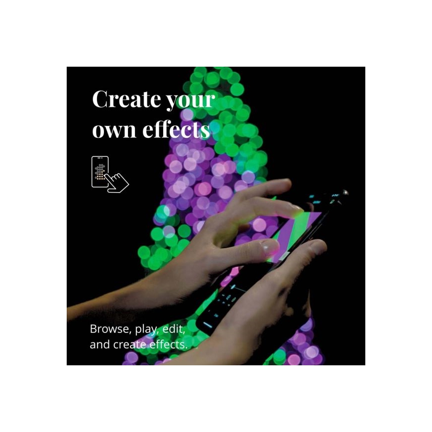 Twinkly - Guirlande lumineuse d'extérieur LED RGBW dimmable STRINGS, 250 LED, 23,5 m, IP44, Wi-Fi