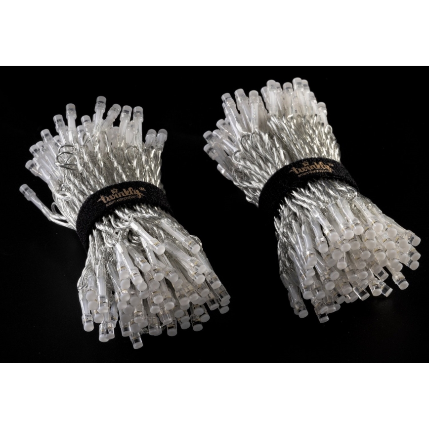 Twinkly - Guirlande lumineuse d'extérieur LED RGBW dimmable STRINGS, 250 LED, 23,5 m, IP44, Wi-Fi