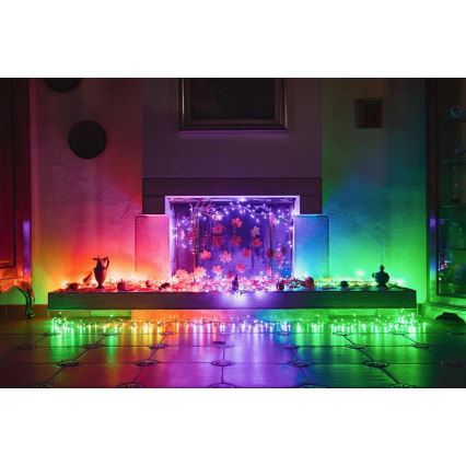 Twinkly - LED RGBW guirlande lumineuse de Noël d'extérieur dimmable STRINGS 250xLED 23,5m IP44 Wi-Fi