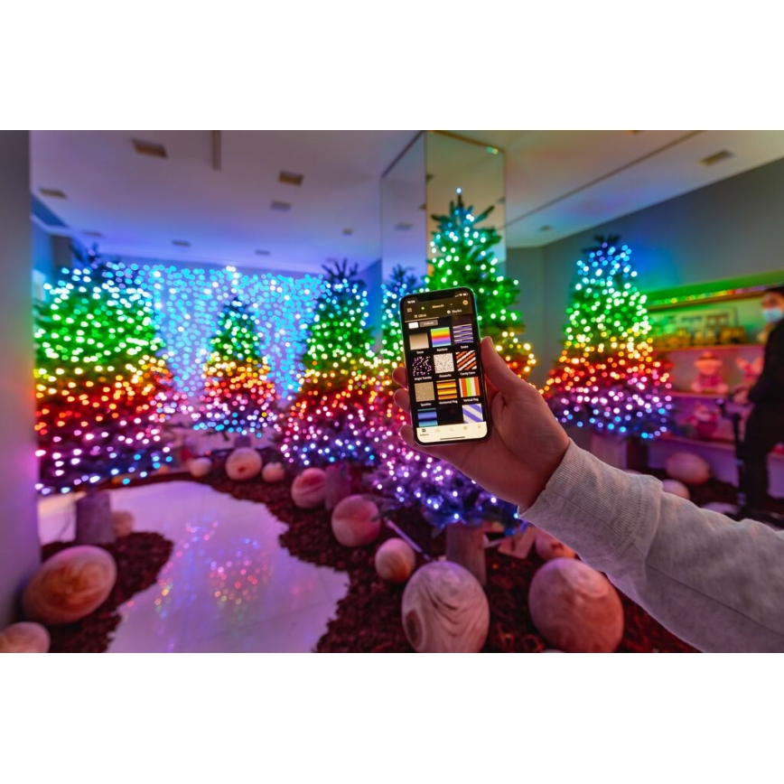 Twinkly - LED RGB À intensité variable extérieur guirlande de Noël STRINGS 400xLED 35,5m IP44 Wi-Fi
