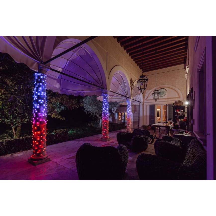 Twinkly - LED RGB À intensité variable extérieur guirlande de Noël STRINGS 400xLED 35,5m IP44 Wi-Fi