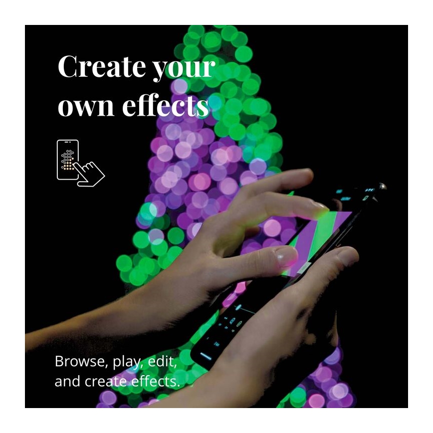 Twinkly - LED RGB À intensité variable extérieur guirlande de Noël STRINGS 400xLED 35,5m IP44 Wi-Fi