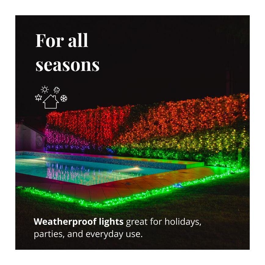Twinkly - LED RGB À intensité variable extérieur guirlande de Noël STRINGS 400xLED 35,5m IP44 Wi-Fi
