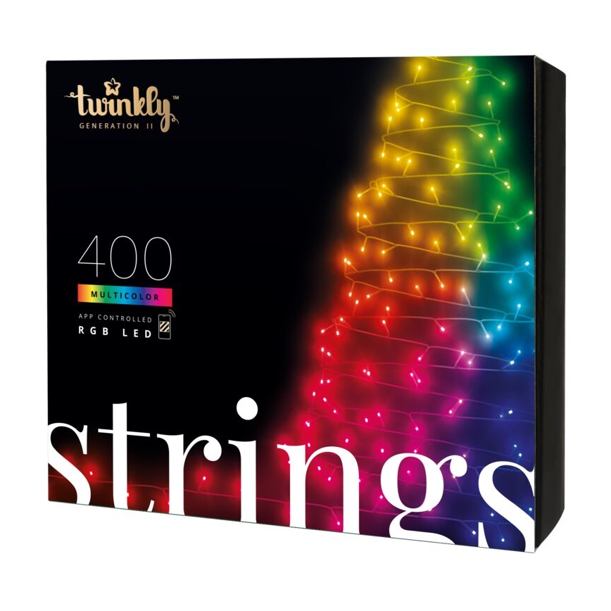 Twinkly - LED RGB À intensité variable extérieur guirlande de Noël STRINGS 400xLED 35,5m IP44 Wi-Fi
