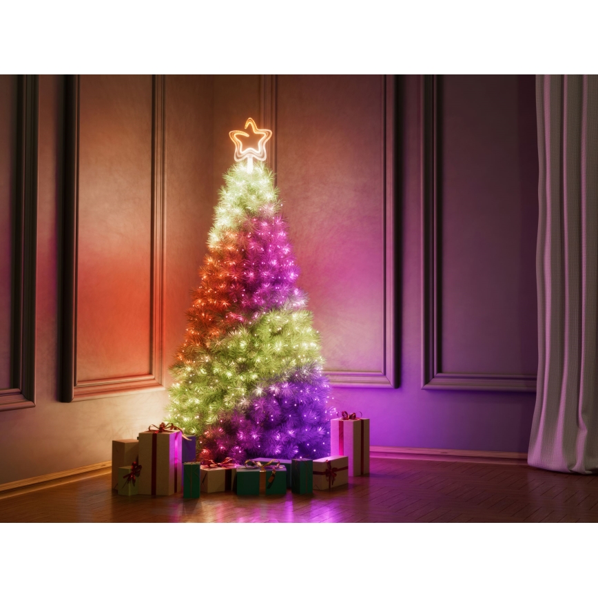 Twinkly - Étoile de Noël RVB à intensité variable TREE TOPPER 76xLED USB Wi-Fi