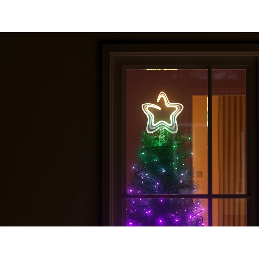 Twinkly - Étoile de Noël RVB à intensité variable TREE TOPPER 76xLED USB Wi-Fi