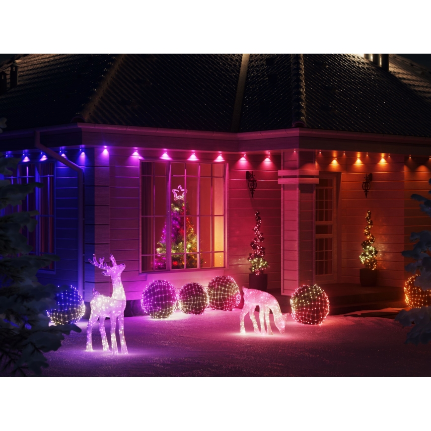 Twinkly - Étoile de Noël RVB à intensité variable TREE TOPPER 76xLED USB Wi-Fi