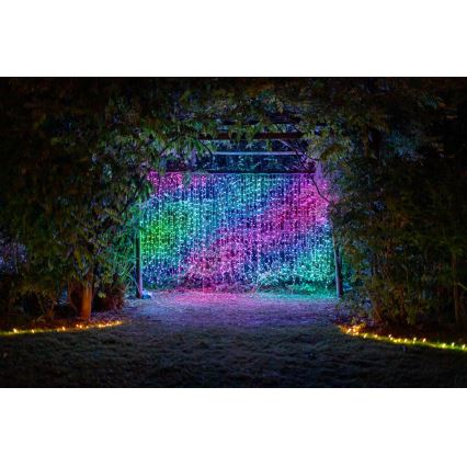 Twinkly - Rideau de Noël LED RGBW à intensité variable extérieur CURTAIN 210xLED 6,1m IP44 Wi-Fi