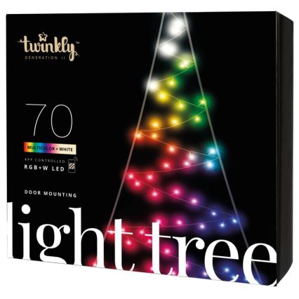 Twinkly - LED RGBW à intensité variable extérieur Sapin de Noël LIGHT TREE 70xLED IP44 Wi-Fi