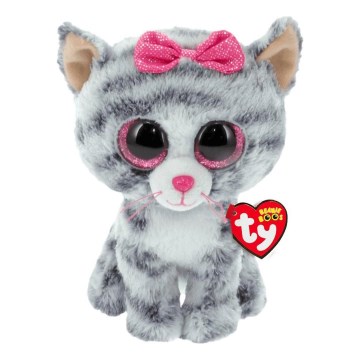 TY - Jouet en peluche KIKI chat 15 cm gris